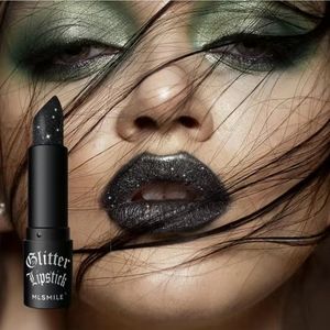 BLACK ⚫️ SPARKLE MATTE LIPSTICK LONG LASTING. 💄 HALLOWEEN GOTH COSPLAY